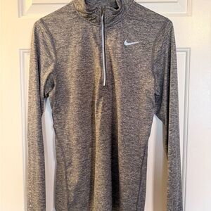 Nike Heather Gray Half-Zip Pullover